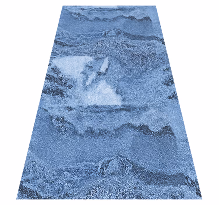 Tapis vinyle marbre texture bleu profond - TenStickers