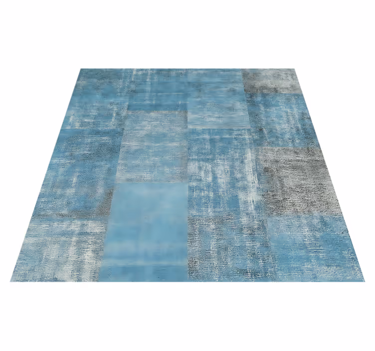 Tapis vinyle salle a manger tapis patchwork antique - TenStickers