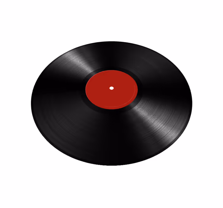 Tapis vinyle salle a manger disque vinyle surdimensionné - TenStickers