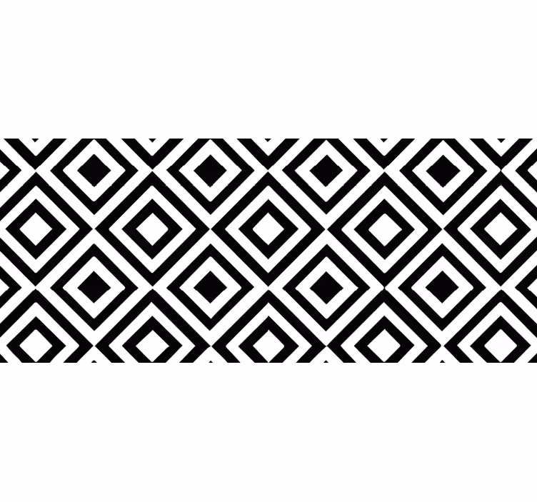 Tapis vinyles géométriques noir et blanc - TenStickers