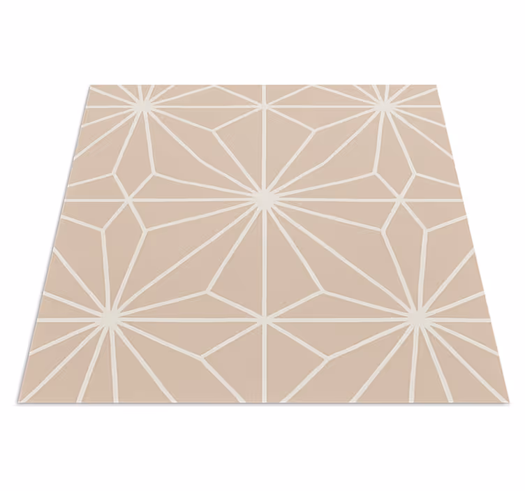 Tapis vinyle cuisine motif étoiles beige - TenStickers