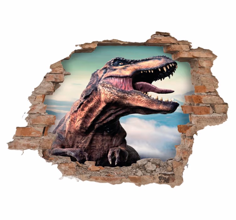 Tapis vinyle animal t-rex 3d réaliste - TenStickers