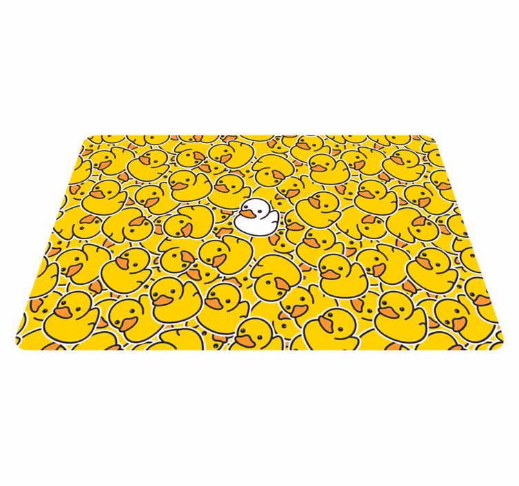 Tapis vinyle animal canard blanc mignon différent - TenStickers