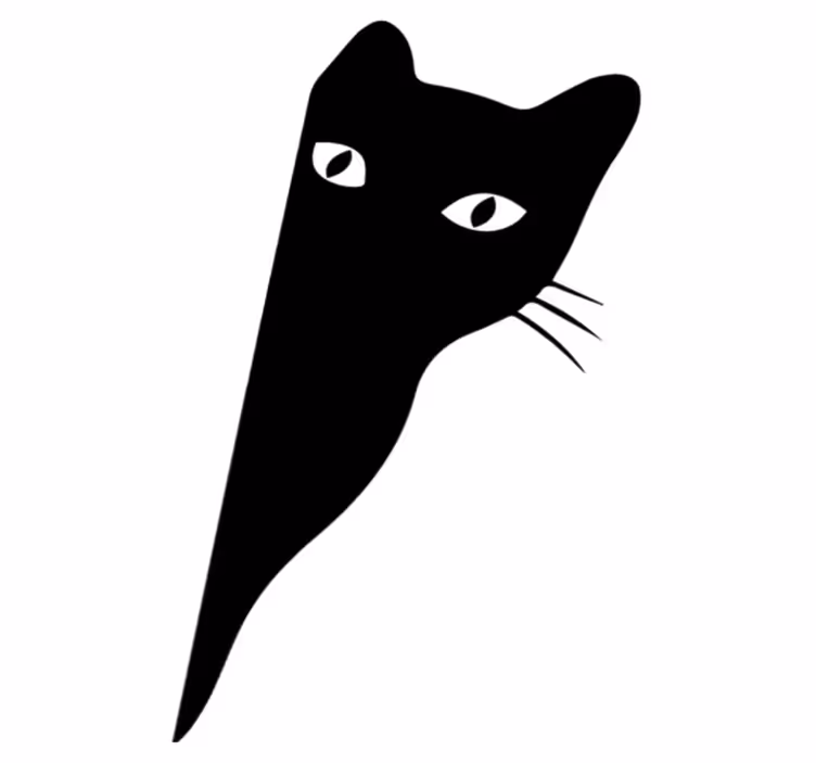 Tapis vinyle animal chat qui grogne - TenStickers