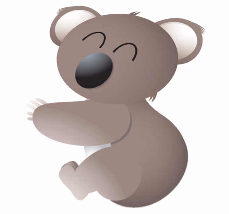 Tapis vinyle animal koala joyeux - TenStickers
