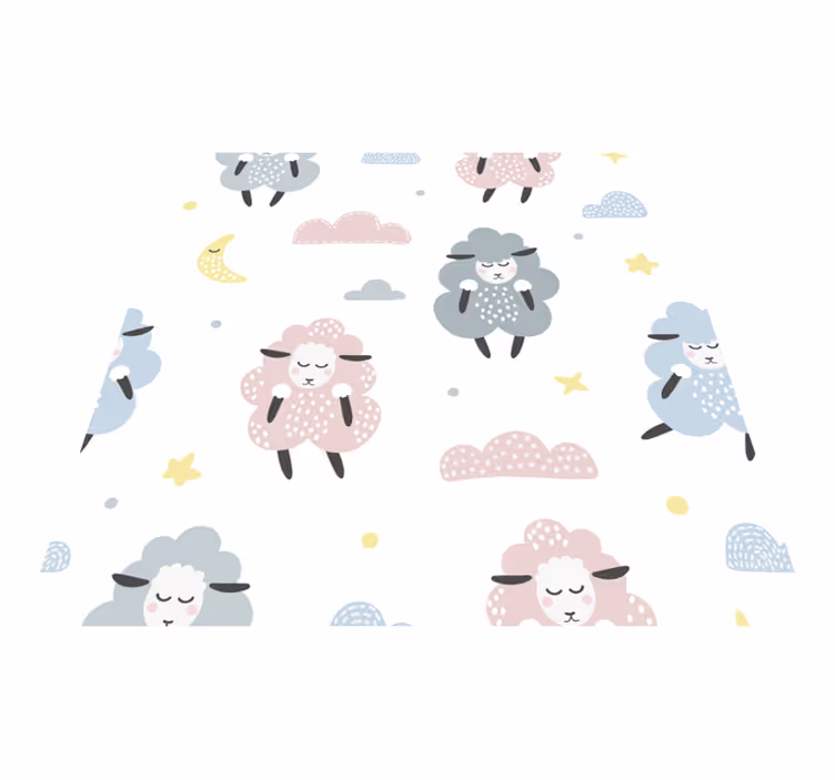 Tapis vinyle animal motif moutons pour enfants - TenStickers