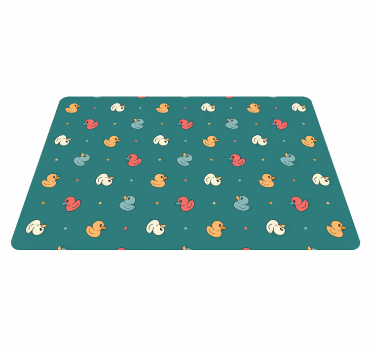 Tapis vinyle animal canards en caoutchouc multicolores - TenStickers
