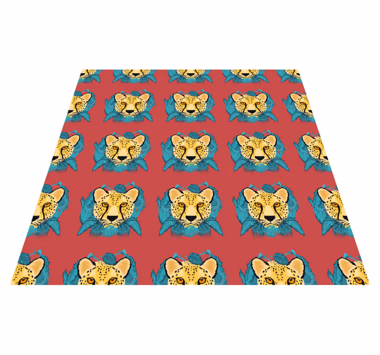 Tapis vinyle animal motif léopard oriental - TenStickers