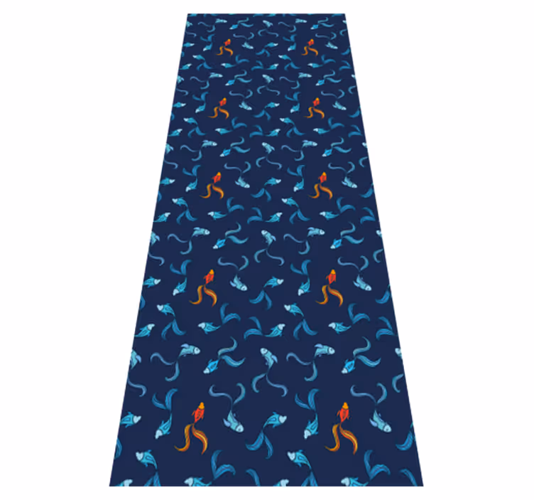 Tapis vinyle animal un poisson orange sur mille - TenStickers