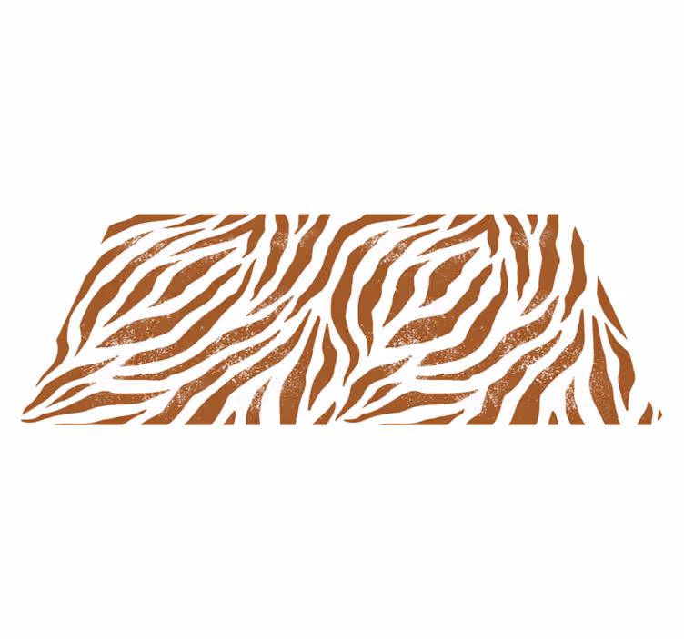 Tapis vinyle animal imprimé zèbre marron - TenStickers