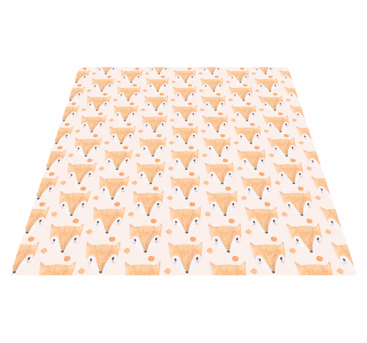 Tapis vinyle animal motif renard bébé - TenStickers