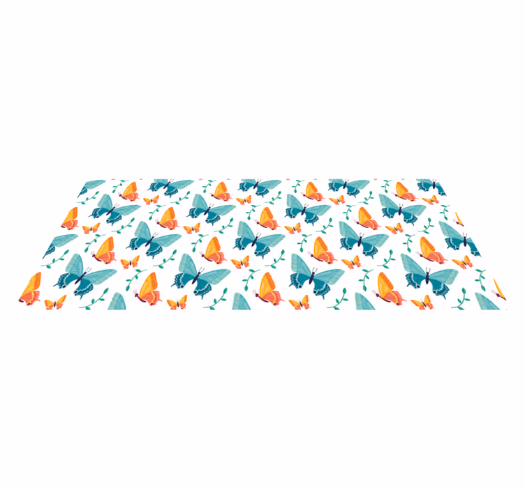 Tapis vinyle animal concept papillon Éveillé - TenStickers