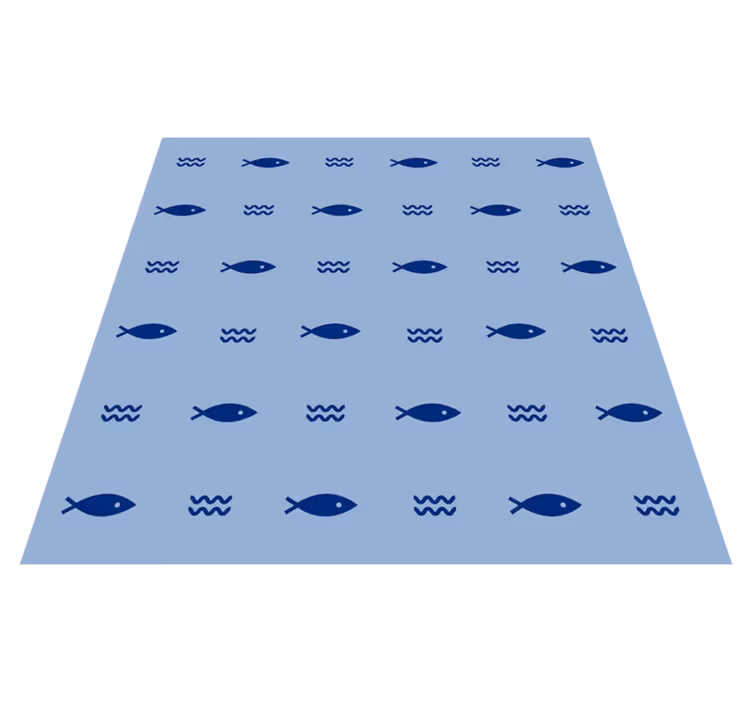 Tapis vinyle animal design de poissons à motifs - TenStickers