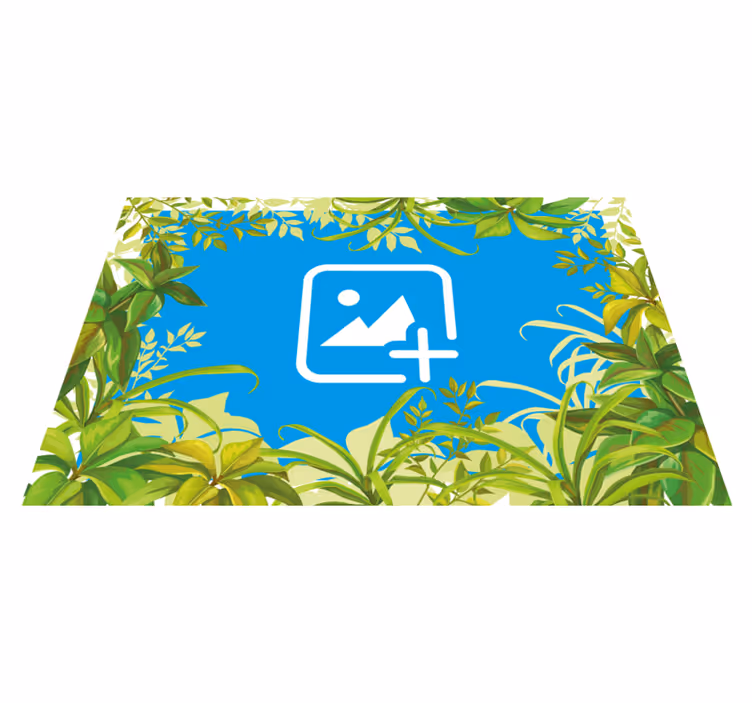 Tapis vinyle animal chat parmi la verdure - TenStickers