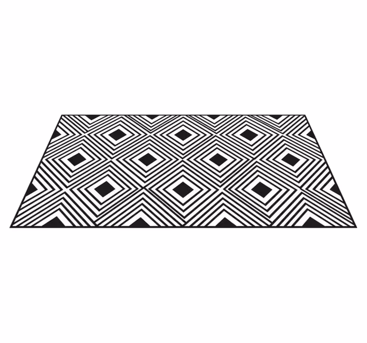Tapis vinyle cuisine treillis de losanges audacieux - TenStickers