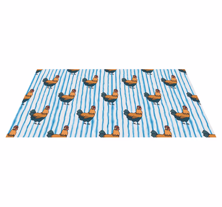 Tapis vinyle animal motif poule charmante - TenStickers