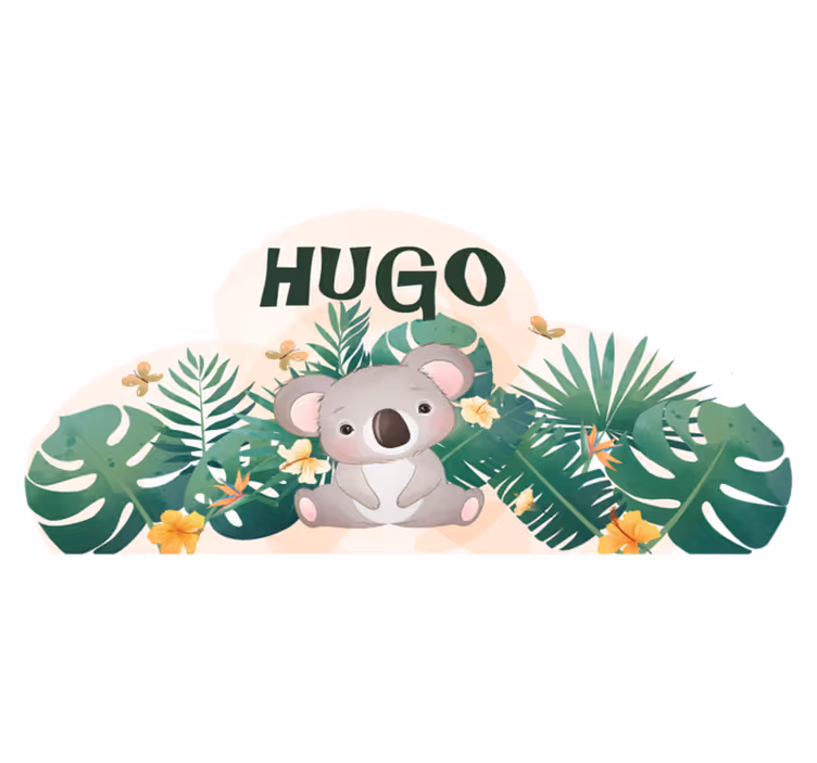 Tapis vinyle animal thème jungle koala - TenStickers