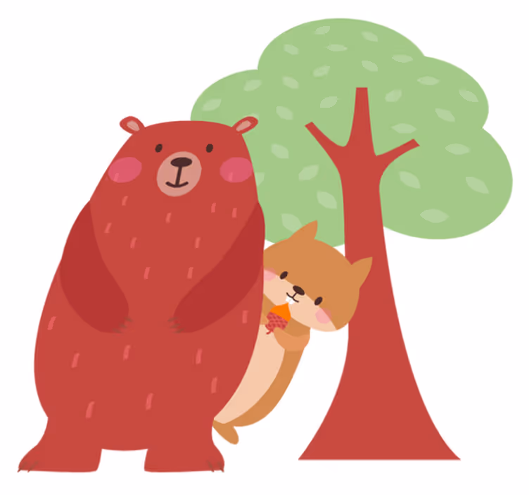 Tapis vinyle animal ourson joueur - TenStickers