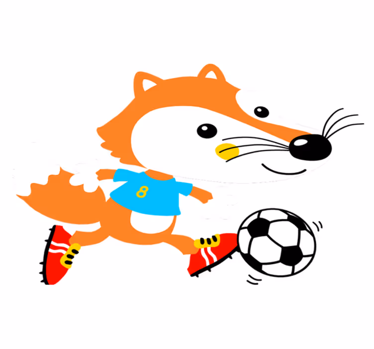 Tapis vinyle animal renard fantaisiste - TenStickers