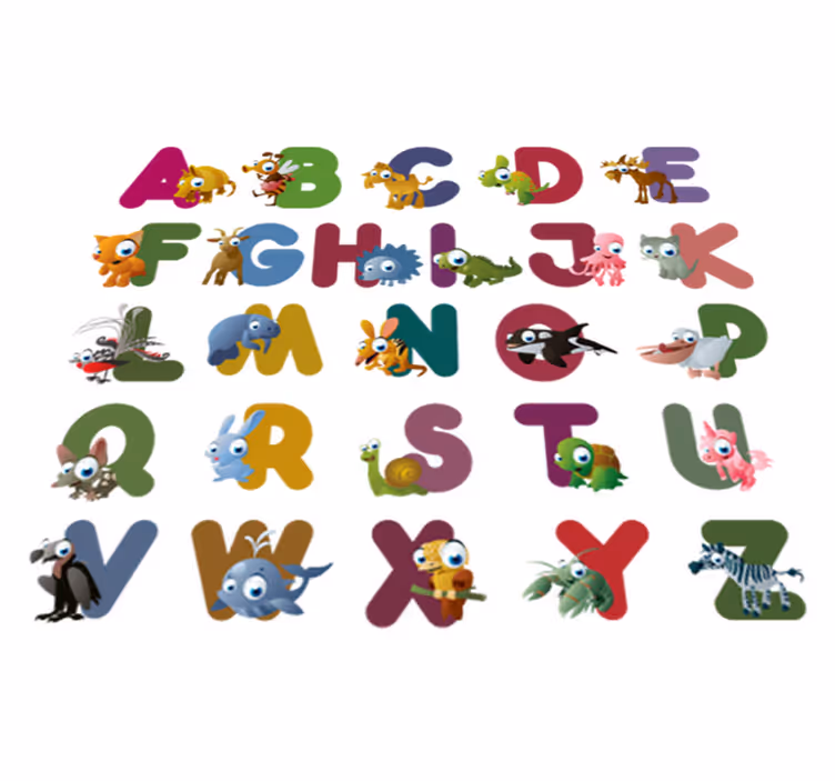 Tapis vinyle animal alphabet - TenStickers