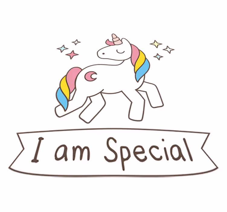 Tapis vinyle animal licorne avec phrase spéciale - TenStickers