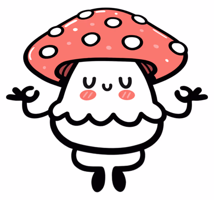 Tapis vinyle animal personnage champignon mignon - TenStickers