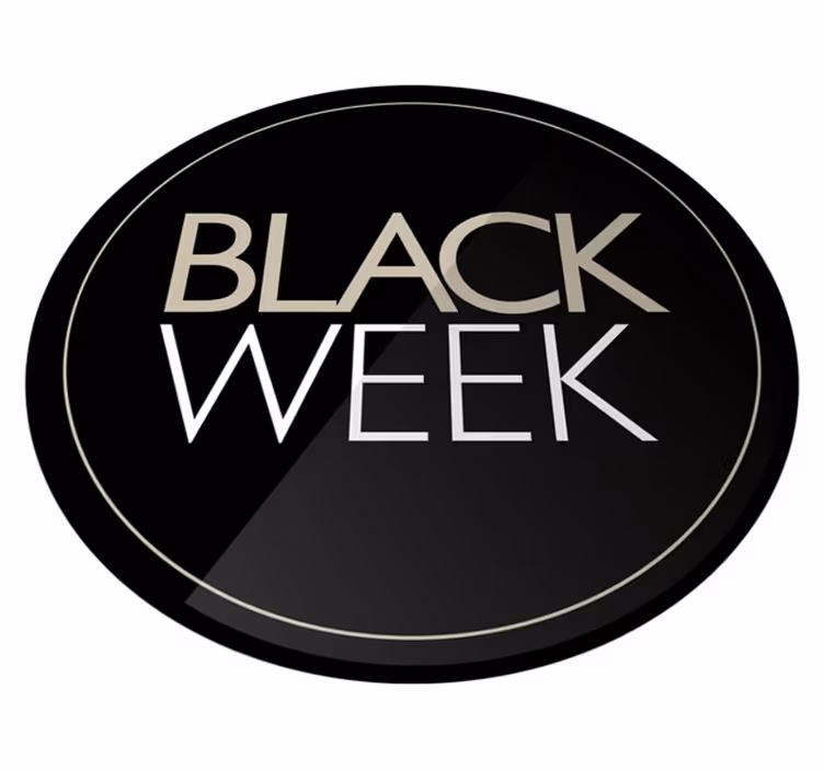 Tapis vinyle black friday promo semaine noire - TenStickers