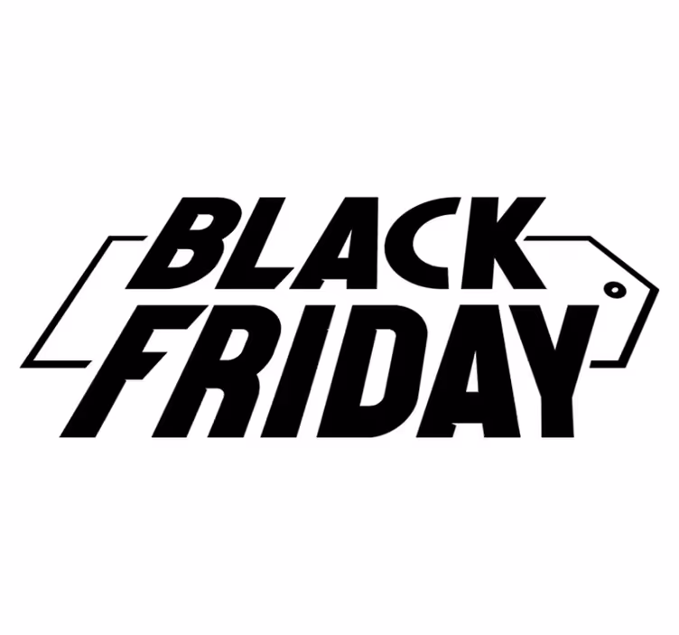 Tapis vinyle black friday écriture cursive moderne - TenStickers