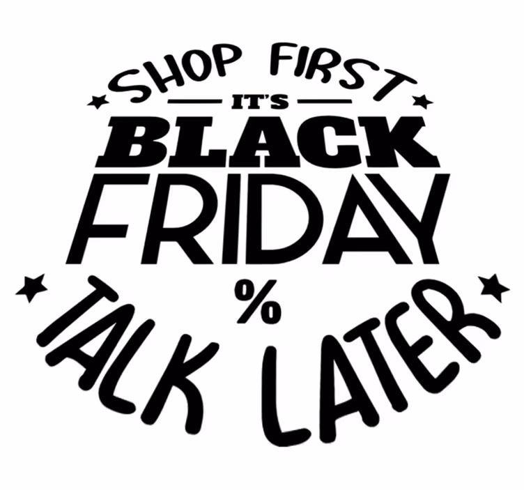 Tapis vinyle black friday achetez d'abord, discutez après - TenStickers