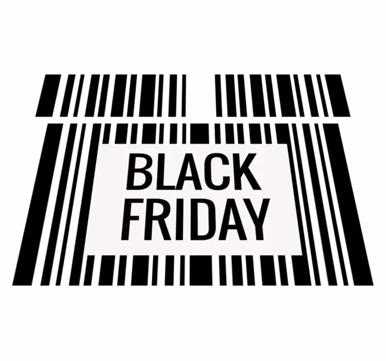 Tapis vinyle black friday code barre - TenStickers