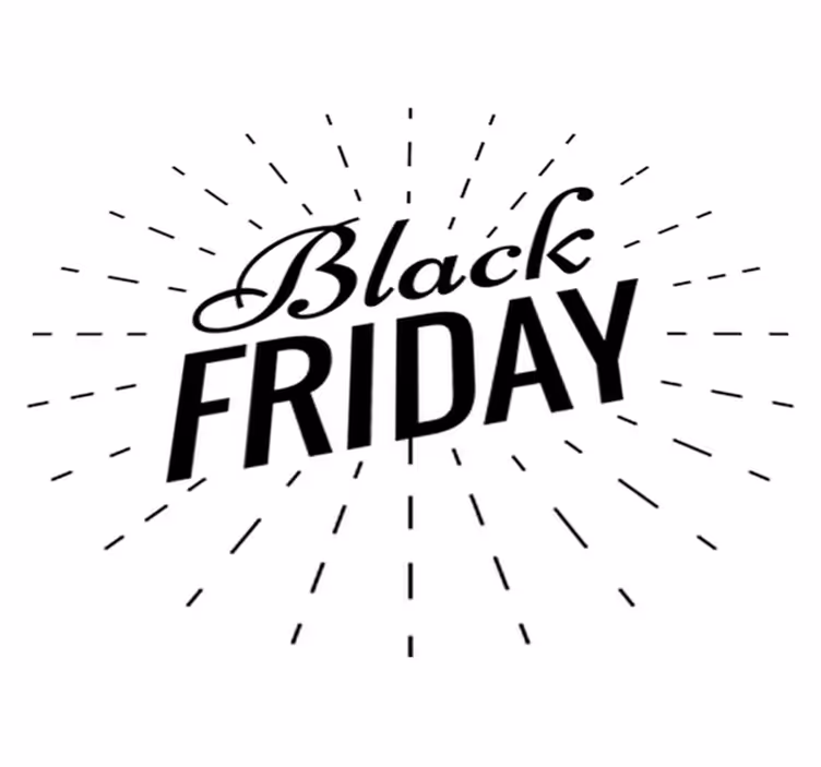 Tapis vinyle black friday texte calligraphique scintillant - TenStickers