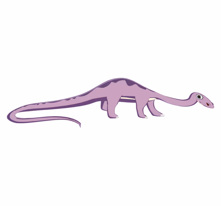 Tapis vinyle animal dinosaure au long cou amical - TenStickers