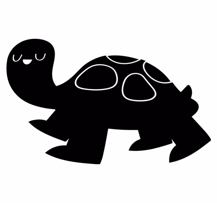 Tapis vinyle animal tortue noire géante - TenStickers