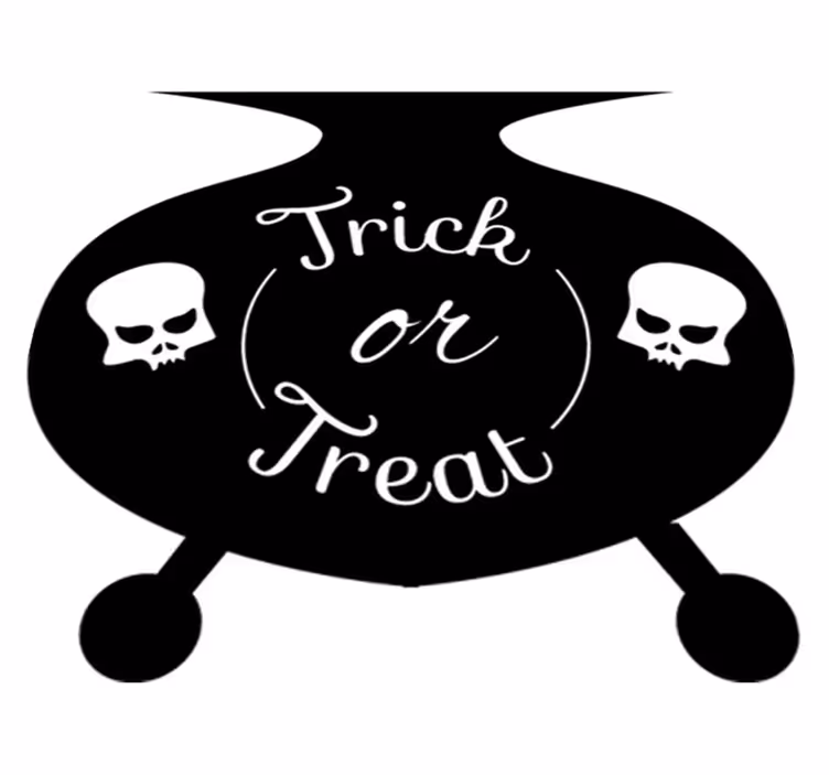Tapis vinyle pour halloween chaudron de bonbons - TenStickers