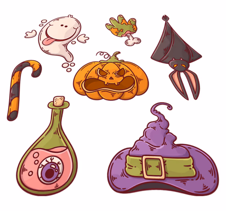 Tapis vinyle pour halloween figures - TenStickers