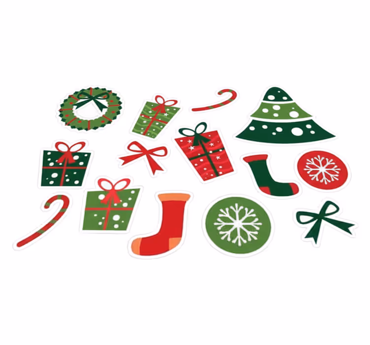 Tapis vinyle noël Éléments classiques de noël - TenStickers