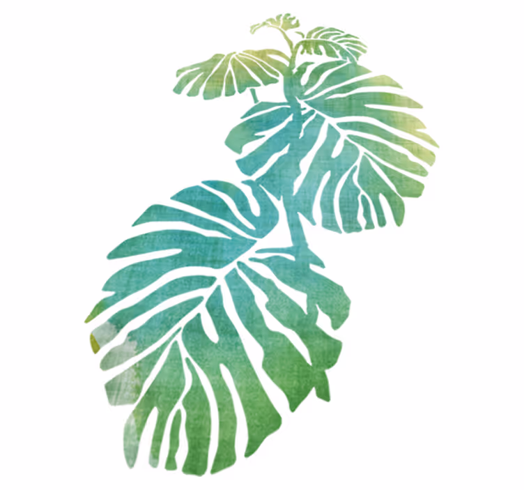 Tapis vinyle fleurs et plantes aquarelle côtes d'adam - TenStickers