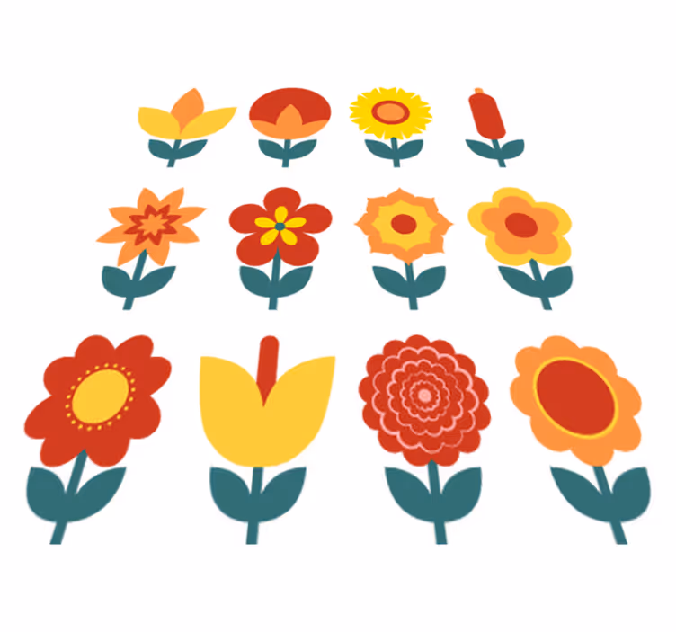 Tapis vinyle fleurs et plantes collection été fleurs - TenStickers