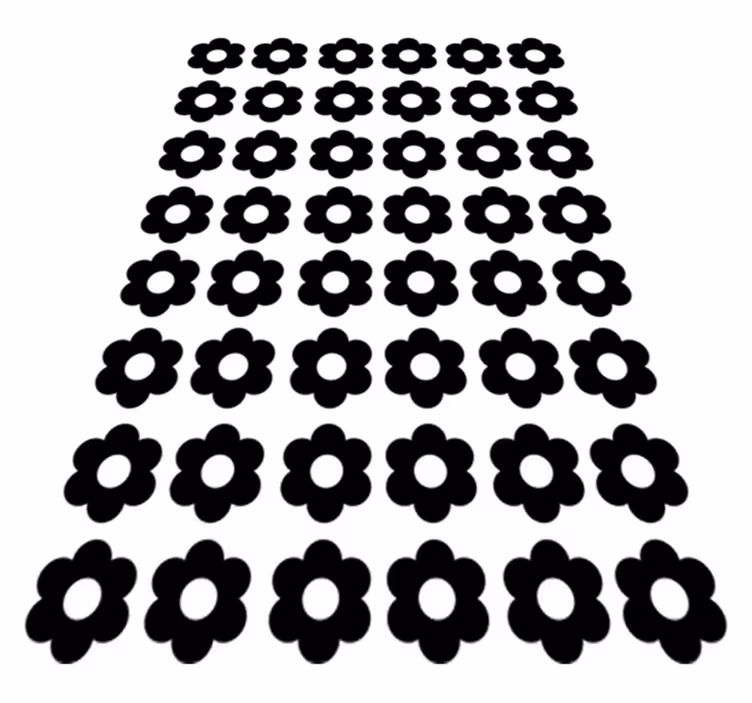 Tapis vinyle fleurs et plantes autocollants floraux - TenStickers
