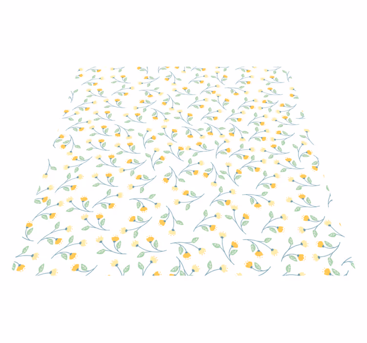 Tapis vinyle fleurs et plantes style printanier - TenStickers