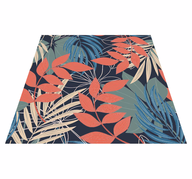 Tapis vinyle fleurs et plantes motif faune et flore élégant - TenStickers