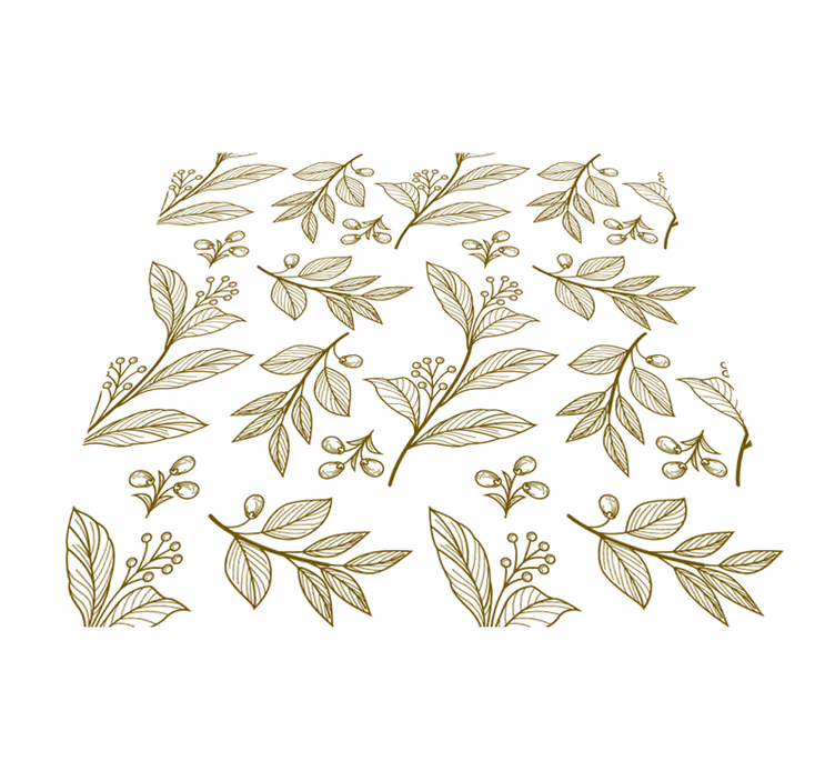 Tapis vinyle fleurs et plantes design feuillage botanique - TenStickers
