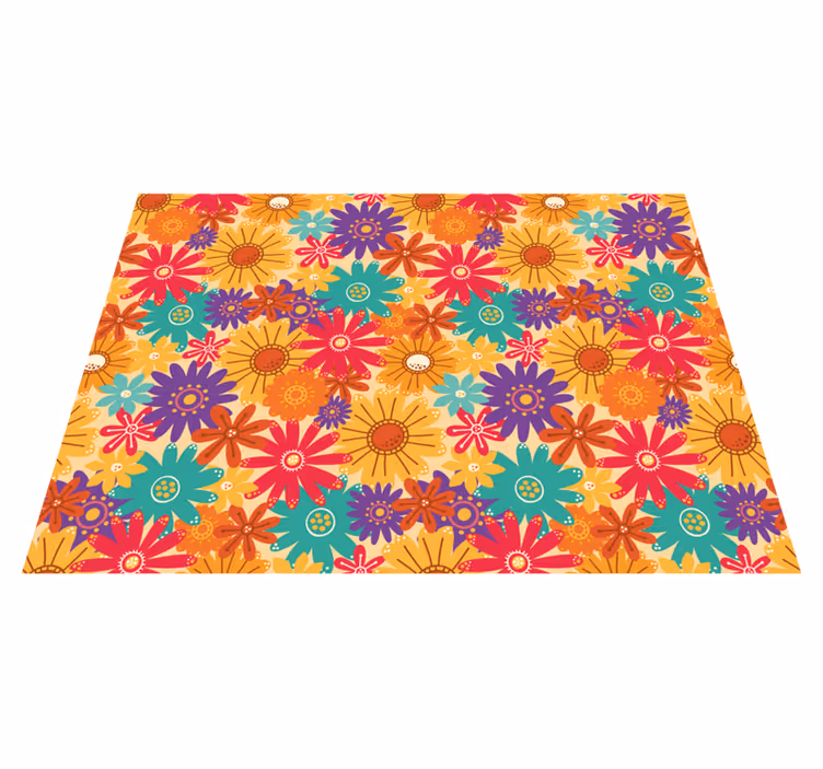 Tapis vinyle fleurs et plantes un grand nombre de fleurs - TenStickers