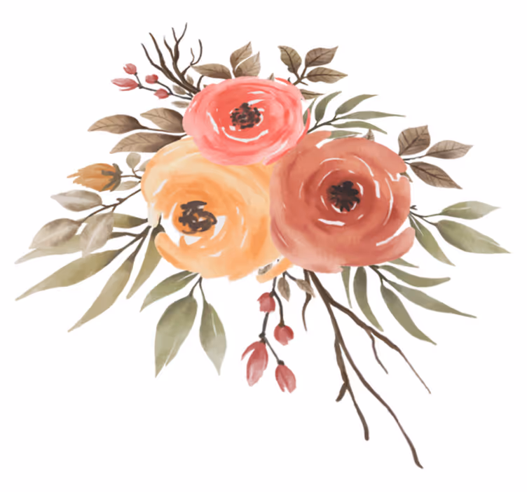Tapis vinyle fleurs et plantes composition florale agréable - TenStickers