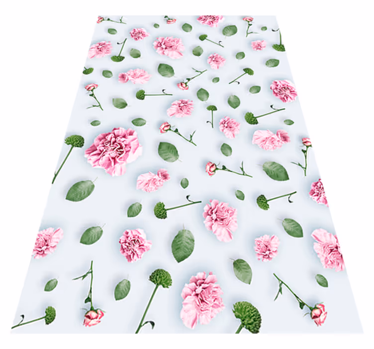 Tapis vinyle fleurs et plantes décoratives - TenStickers