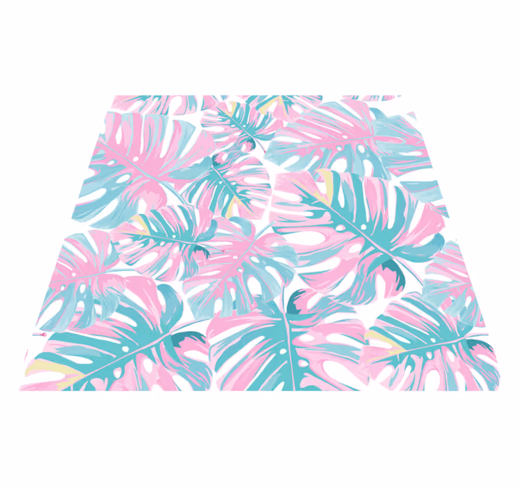 Tapis vinyle fleurs et plantes monstera délicieux - TenStickers
