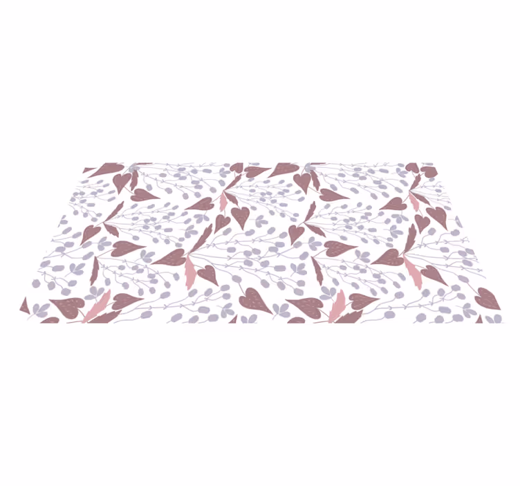 Tapis vinyle fleurs et plantes motif fleurs pastel vintage - TenStickers