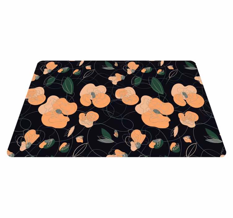 Tapis vinyle fleurs et plantes motif faune et flore vif - TenStickers