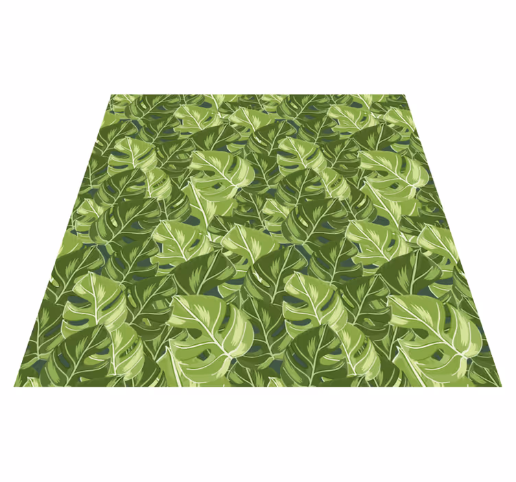 Tapis vinyle fleurs et plantes design monstera - TenStickers