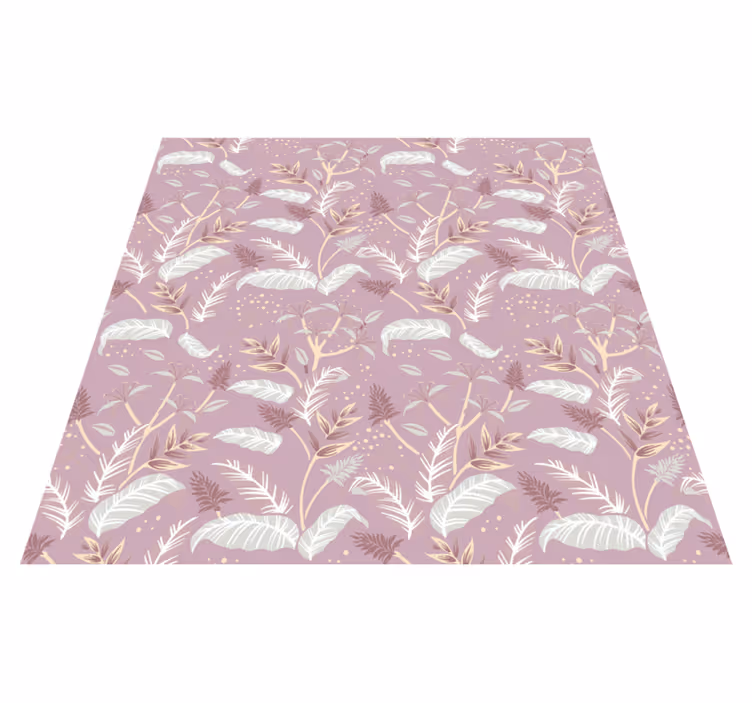 Tapis vinyle fleurs et plantes design tropical rose vintage - TenStickers